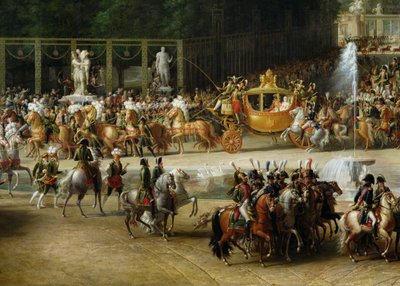 The Entry of Napoleon and Marie-Louise into the Tuileries Gardens on the Day of their Wedding, 2nd April 1810 (detail) by Etienne Barthelemy Garnier